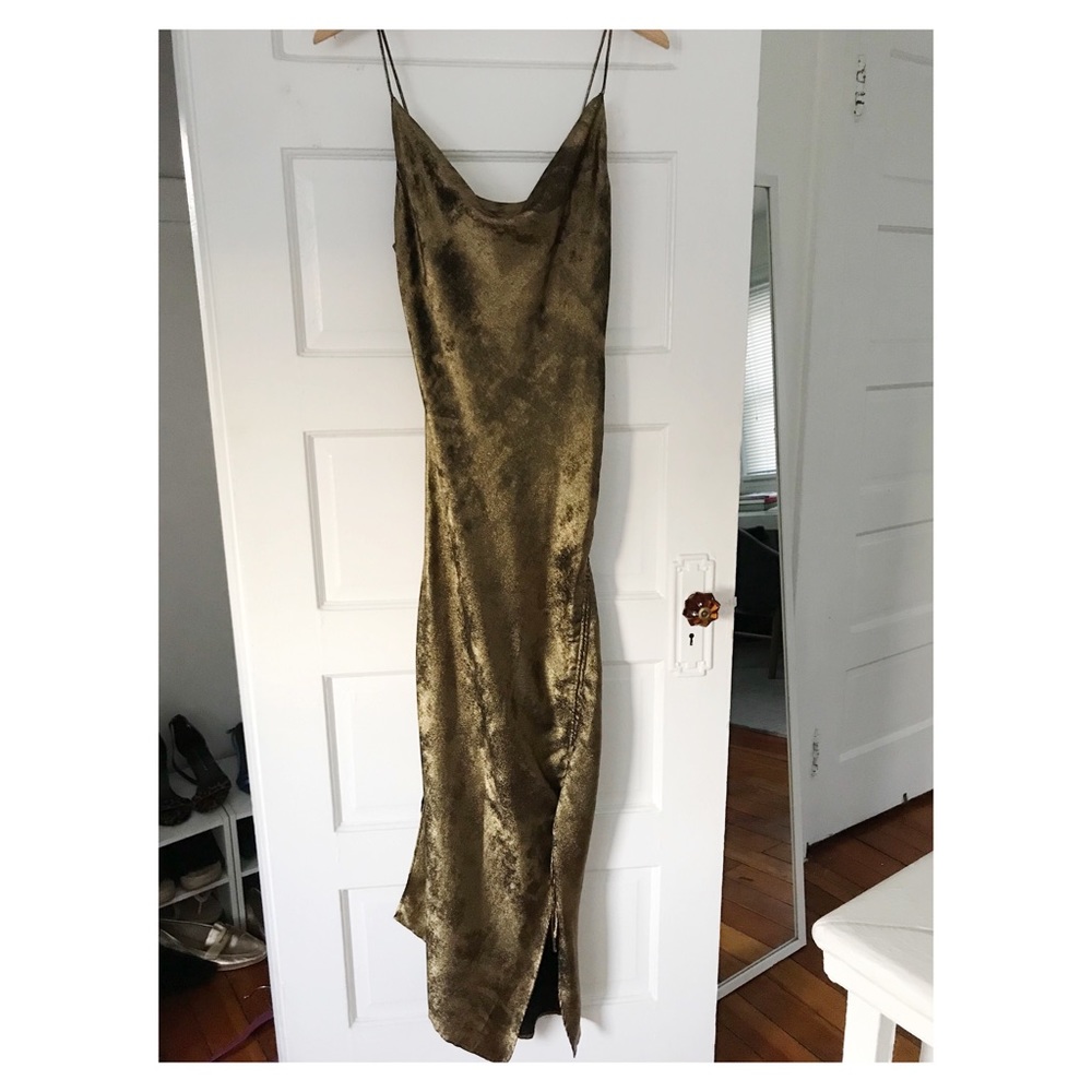 Zara Gold Slip Dress